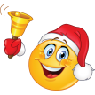 Emoticon With Santa Hat