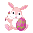 Easter Pink bunny with Easter egg