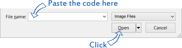 Paste sticker code