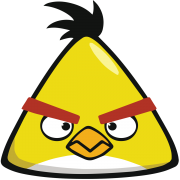angry bird yellow sticker