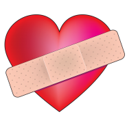 bandaged heart sticker