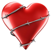 barbed wire heart sticker