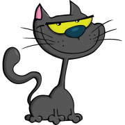 black cat smiling sticker