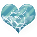 blue heart sticker