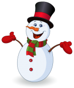 cheerful snowman sticker