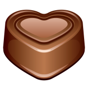 chocolate heart sticker