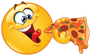eating pizza sticker