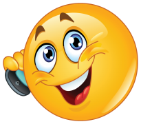 emoticon talking on cell phone sticker