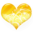 golden heart sticker