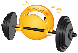 weightlifter emoticon sticker