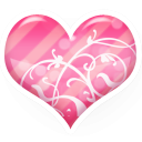 pink heart sticker