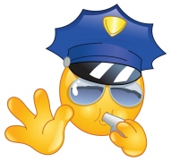 police smiley sticker