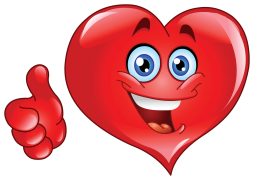 smiley thumb up heart sticker