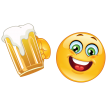 emoticon drinking beer sticker