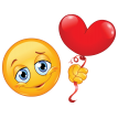 emoticon holding a balloon sticker