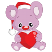 koala with santa's hat sticker