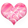 pink heart sticker