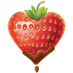 strawberry heart sticker