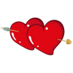 valentine hearts sticker