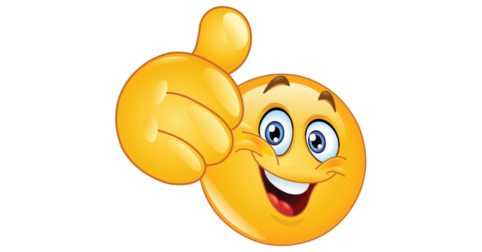 Emoticon showing thumbs up